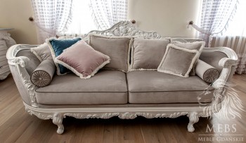 Sofa tapicerowana biała